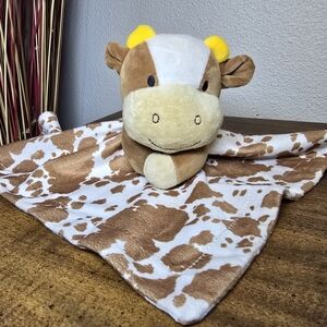 Baby Essentials Cow Print Plush Security Blanket